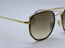 Очки Ray Ban Marshal Double Bridge RB3609 Leo/Gold/Brown солнцезащитные унисекс женские мужские оригинал