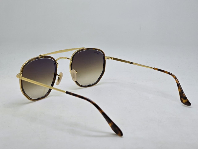 Очки Ray Ban Marshal Double Bridge RB3609 Leo/Gold/Brown солнцезащитные унисекс женские мужские оригинал