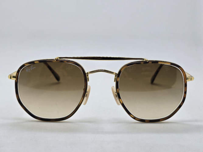 Очки Ray Ban Marshal Double Bridge RB3609 Leo/Gold/Brown солнцезащитные унисекс женские мужские оригинал