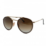Очки Ray Ban Round Double Bridge RB3647-N Коричневый градиент солнцезащитные унисекс женские мужские оригинал