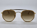 Очки Ray Ban Marshal Double Bridge RB3609 Gold/Brown солнцезащитные унисекс женские мужские оригинал