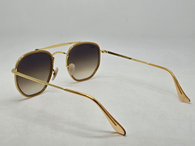 Очки Ray Ban Marshal Double Bridge RB3609 Gold/Brown солнцезащитные унисекс женские мужские оригинал