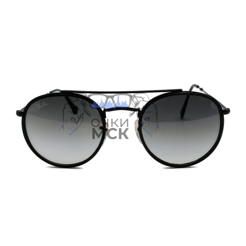 Очки Ray Ban Round Double Bridge RB3647-N Темный градиент солнцезащитные унисекс женские мужские оригинал