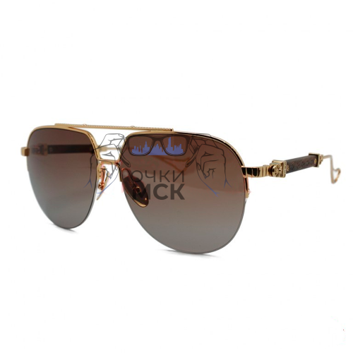 Очки Chrome Hearts FULL METAL CHICKEN Коричневый градиент солнцезащитные мужские оригинал