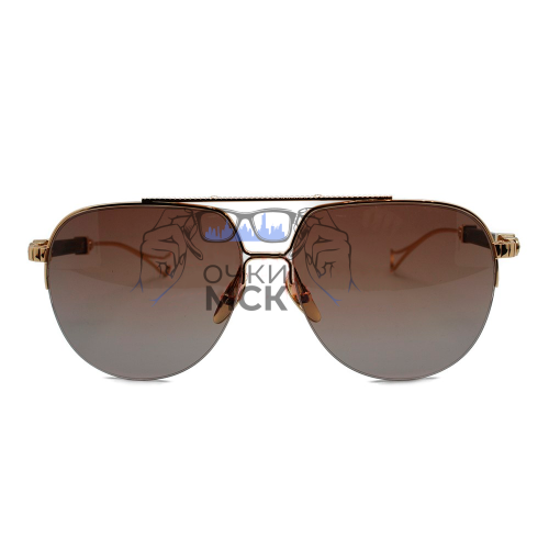 Очки Chrome Hearts FULL METAL CHICKEN Коричневый градиент солнцезащитные мужские оригинал
