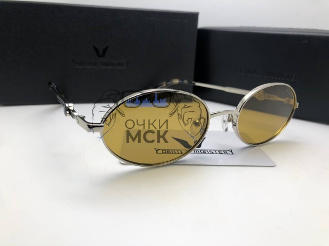 Очки Moncler Tatou Silver/Brown солнцезащитные унисекс женские мужские оригинал