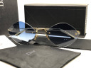 Очки Dior Rimless Mini Gold/Blue солнцезащитные унисекс женские мужские оригинал