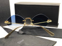 Очки Dior Rimless Mini Gold/Blue солнцезащитные унисекс женские мужские оригинал