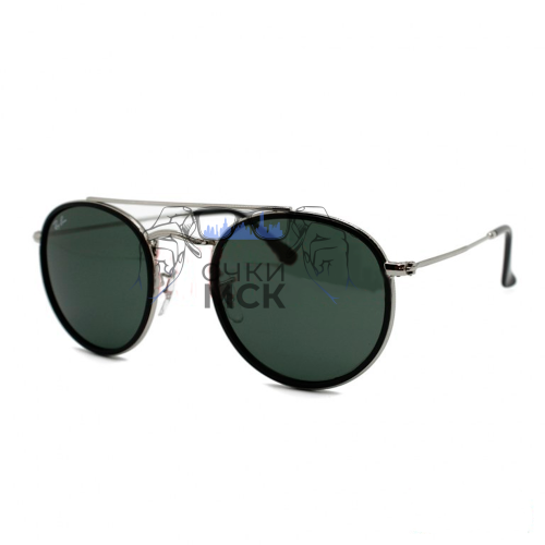 Очки Ray Ban Round Double Bridge RB3647-N Темный градиент солнцезащитные унисекс женские мужские оригинал