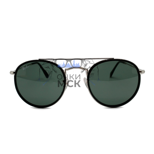 Очки Ray Ban Round Double Bridge RB3647-N Темный градиент солнцезащитные унисекс женские мужские оригинал