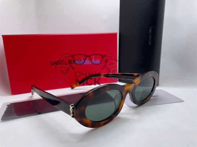 Очки Saint Lauren Leo/Green солнцезащитные женские оригинал