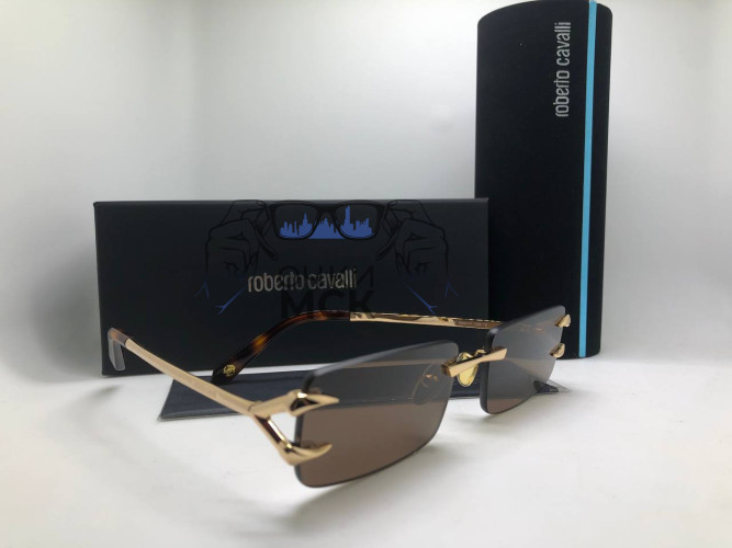 Очки Roberto Cavalli Low Gold Brown солнцезащитные унисекс женские мужские оригинал
