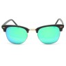Очки Ray Ban Clubmaster RB 3016 Голубой зеркальный солнцезащитные унисекс женские мужские оригинал
