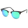 Очки Ray Ban Clubmaster RB 3016 Голубой зеркальный солнцезащитные унисекс женские мужские оригинал