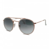 Очки Ray Ban Round Double Bridge RB3647-N Серый градиент солнцезащитные унисекс женские мужские оригинал