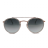 Очки Ray Ban Round Double Bridge RB3647-N Серый градиент солнцезащитные унисекс женские мужские оригинал