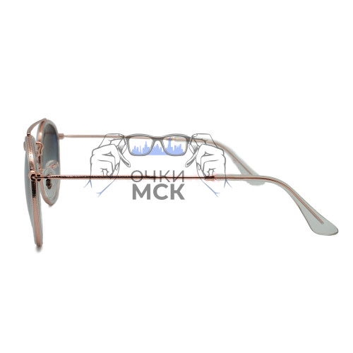 Очки Ray Ban Round Double Bridge RB3647-N Серый градиент солнцезащитные унисекс женские мужские оригинал