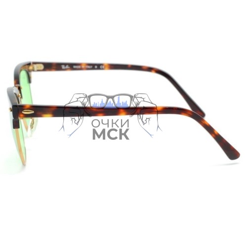 Очки Ray Ban Clubmaster RB 3016 Зеленые солнцезащитные унисекс женские мужские оригинал