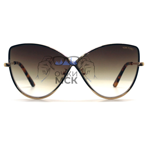 Очки Tom Ford ELISE-02 TF0569 Коричневый градиент солнцезащитные унисекс женские мужские оригинал