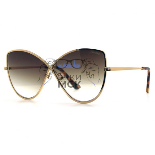 Очки Tom Ford ELISE-02 TF0569 Коричневый градиент солнцезащитные унисекс женские мужские оригинал