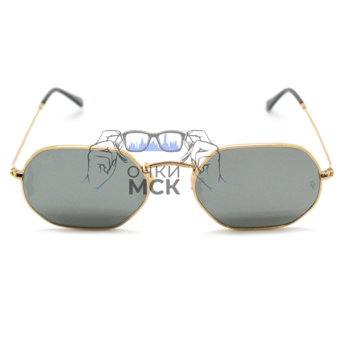 Очки Ray Ban Octagonal Metal RB3556N Серый солнцезащитные унисекс женские мужские оригинал