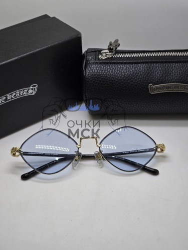 Очки Chrome Hearts 56-21-151 Black/Gold/Blue солнцезащитные женские оригинал