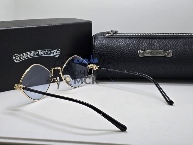 Очки Chrome Hearts 56-21-151 Black/Gold/Blue солнцезащитные женские оригинал