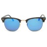 Очки Ray Ban Clubmaster RB 3016 Синий зеркальный солнцезащитные унисекс женские мужские оригинал