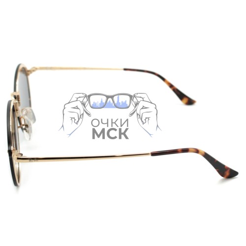 Очки Ray Ban RB3574N Blaze Round Серые зеркальные солнцезащитные унисекс женские мужские оригинал