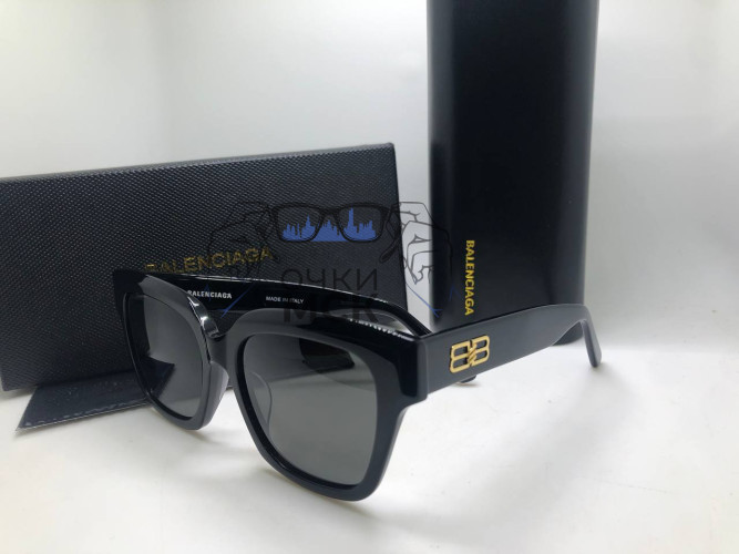 Очки Balenciaga Club Gold Black/Black солнцезащитные женские оригинал