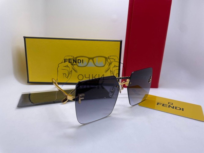 Очки Fendi Metall Gold/Black солнцезащитные женские оригинал