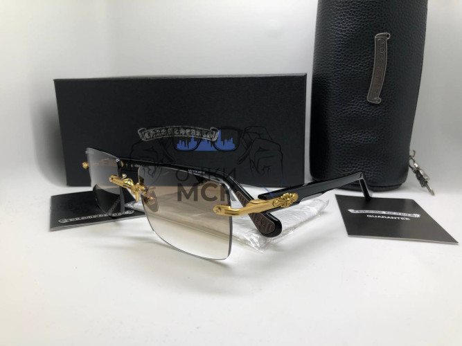 Очки Chrome Hearts Deep II Black/Brown солнцезащитные унисекс женские мужские оригинал