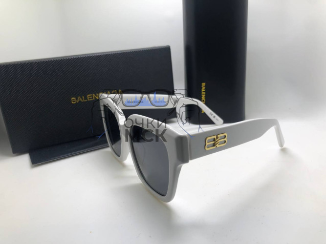 Очки Balenciaga Club Gold White/White солнцезащитные женские оригинал