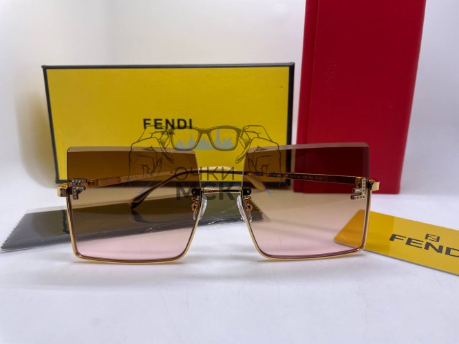 Очки Fendi Metall Gold/Brown солнцезащитные женские оригинал