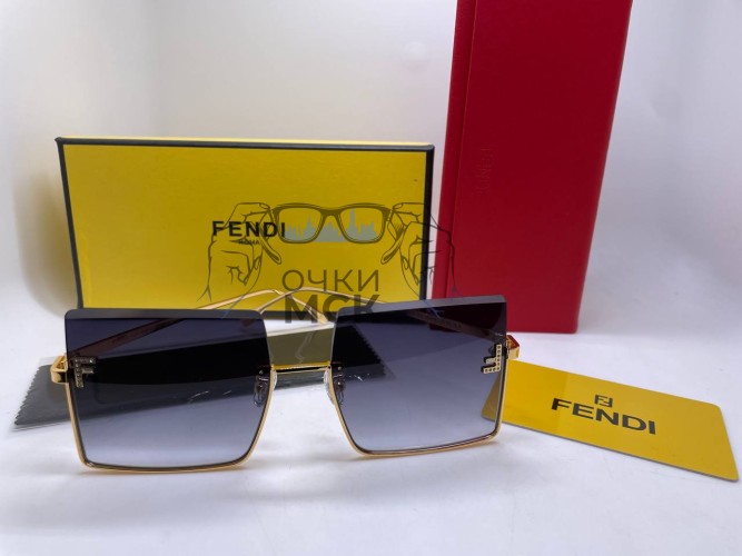 Очки Fendi Metall Gold/High Black солнцезащитные женские оригинал