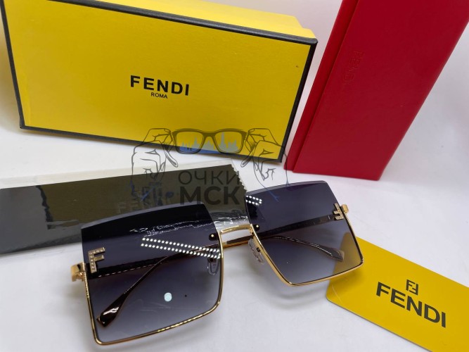Очки Fendi Metall Gold/High Black солнцезащитные женские оригинал