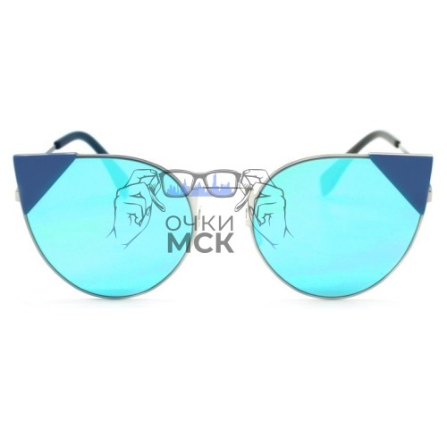Очки Fendi LEI FF 0190/S Голубой зеркальный солнцезащитные женские оригинал