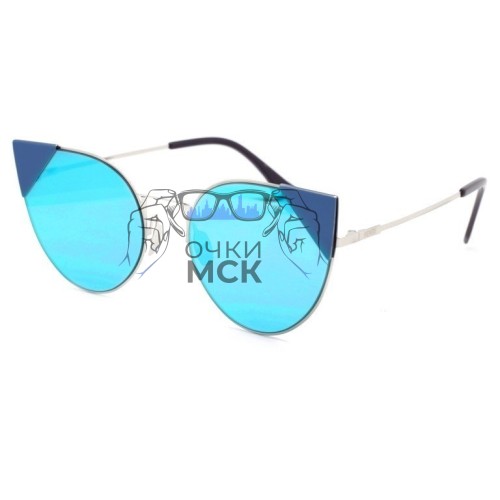 Очки Fendi LEI FF 0190/S Голубой зеркальный солнцезащитные женские оригинал