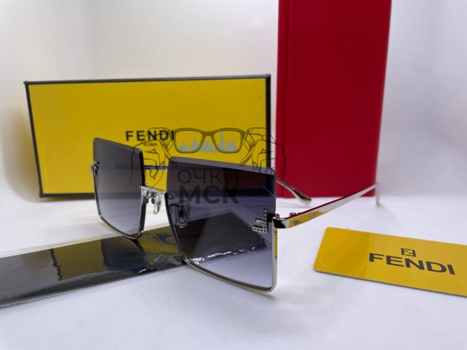Очки Fendi Metall Silver/High Black солнцезащитные женские оригинал