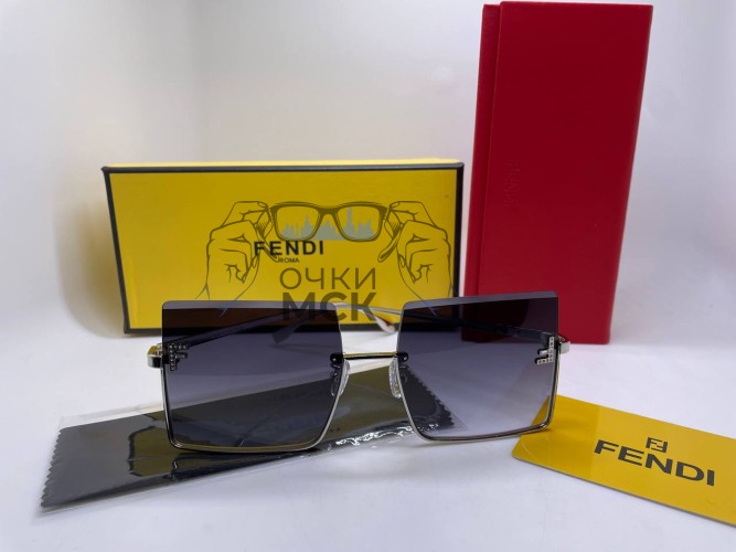 Очки Fendi Metall Silver/High Black солнцезащитные женские оригинал