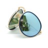 Очки Ray Ban Round Metal Folding RB3517 Голубые солнцезащитные унисекс женские мужские оригинал