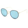 Очки Ray Ban Round Metal Folding RB3517 Голубые солнцезащитные унисекс женские мужские оригинал