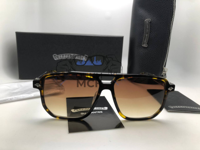 Очки Chrome Hearts 14-156 Brown солнцезащитные унисекс женские мужские оригинал