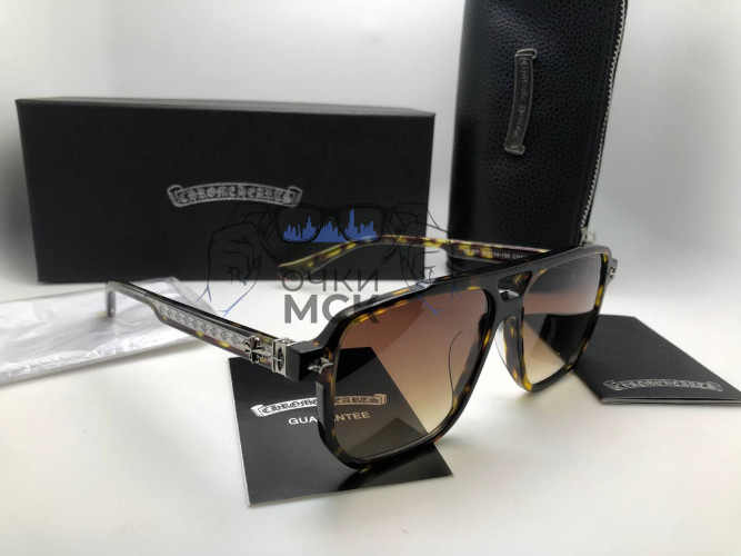 Очки Chrome Hearts 14-156 Brown солнцезащитные унисекс женские мужские оригинал