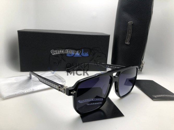 Очки Chrome Hearts 14-156 Black солнцезащитные унисекс женские мужские оригинал