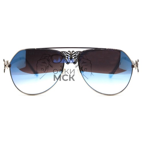 Очки Gucci GG0108S Голубой зеркальный градиент солнцезащитные женские оригинал