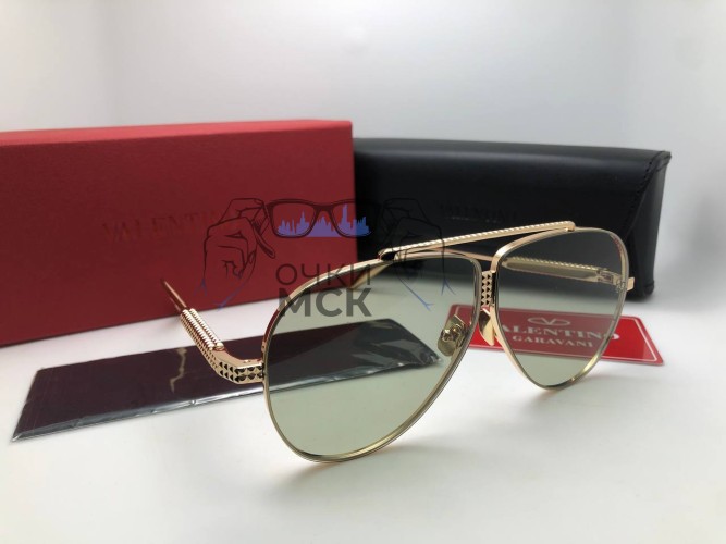 Очки Valentino Gold/Green солнцезащитные унисекс женские мужские оригинал