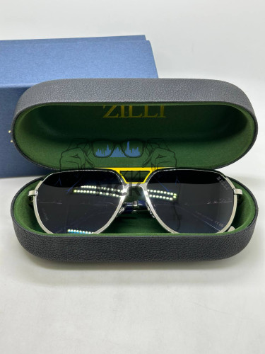Очки Zilli Aviator Silver/Grey Серый градиент солнцезащитные унисекс женские мужские оригинал