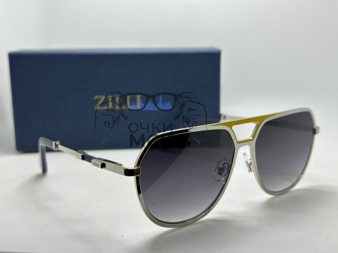 Очки Zilli Aviator Silver/Grey Серый градиент солнцезащитные унисекс женские мужские оригинал