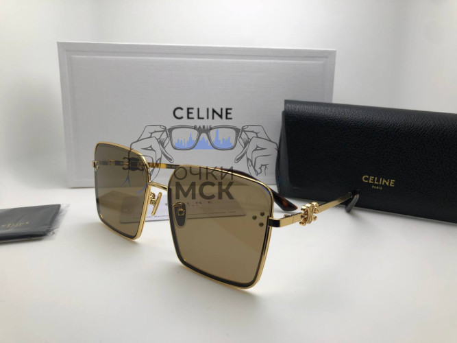 Очки Celine Octa Gold солнцезащитные унисекс женские мужские оригинал